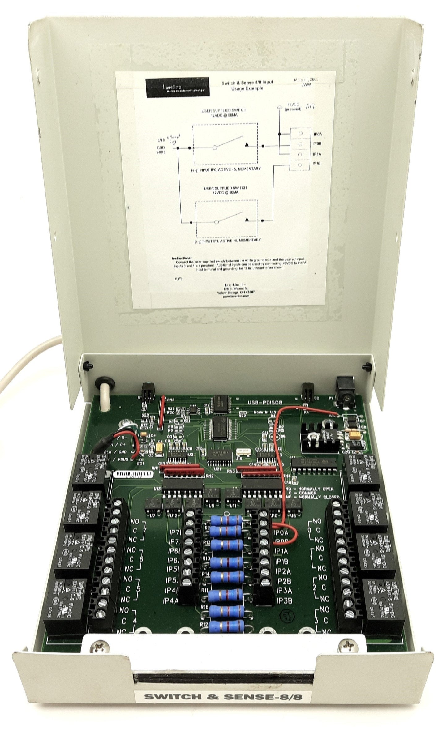 Used Measurement Computing Switch & Sense 8/8 USB I/O 8x In 8x SPDT Relay Out 12VDC