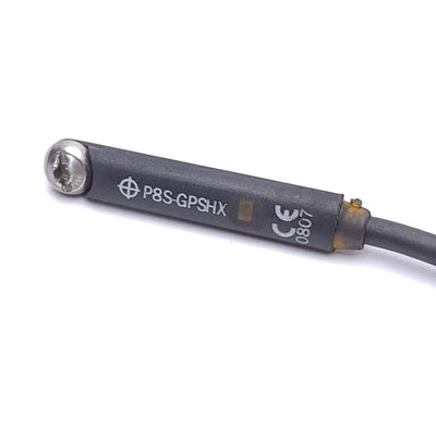 Used Parker P8S-GPSHX Proximity Sensor, PNP NO, 3-Pin M8 Male, 10-30VDC, 0.3m Lead