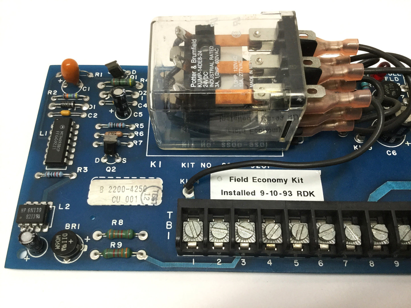 Used Nidec Emerson 2200-9201 Field Economy Kit Board, Winding Degradation Prevention