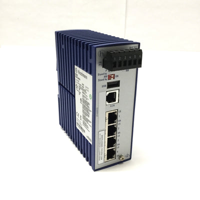 Used Hirschmann RS20-0400T1T1SDAEHH04.1.01 Managed DIN Ethernet Rail Switch, 4-Port