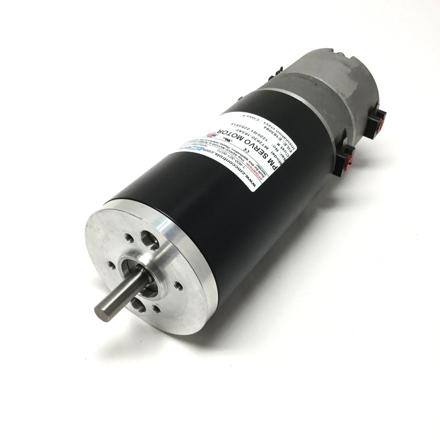 Used CMC MT2630-163AF PM Permanent Magnet Servo Motor, Ø8mm Double Shaft w/Tachometer