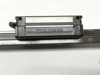 Used THK SSR20 Linear Ball Bearing Block Carriage Slide on 520mm Guide Rail