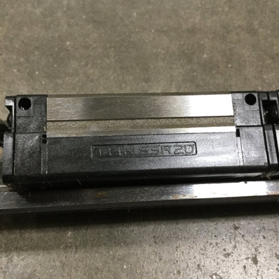 Used THK SSR20 Linear Ball Bearing Block Carriage Slides (x4) on 1420mm Guide Rail