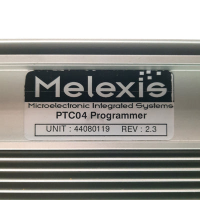 Used Melexis PTC04 PTC Device Programmer 48VDC w/PTC04-DB-HALL01 Daughter Board