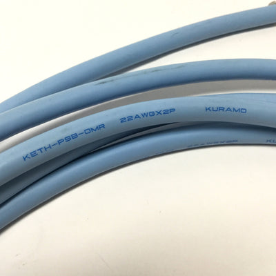 Used Omron XS5W-T421-EMD-K EtherCAT Network Cable Ethernet RJ45-RJ45 4-Pin, 3m Long