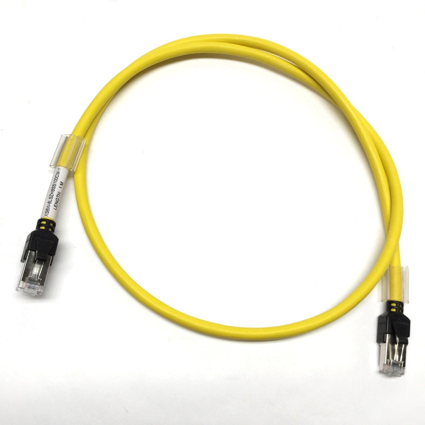 Used Omron XS6W-6LSZH8SS100CM-Y EtherCAT EtherNet/IP Network Cable RJ45 8-Pin 1m Long