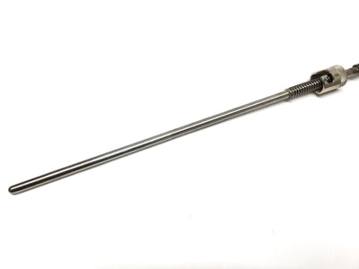 New – Open box Midwest Rigid Sheath Bayonet Thermocouple, SS Hose, Type J, 8" x Ø3/16", 60" L