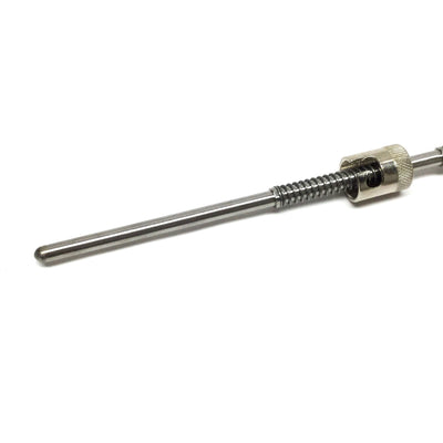 New – Open box Midwest Rigid Sheath Bayonet Thermocouple, SS Hose, Type J, 4.5" x Ø3/16", 72" L