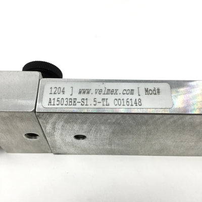 Used Velmex A1503BE-S1.5-TL UniSlide Manual Linear Actuator Stage Table, 1.5" Stroke