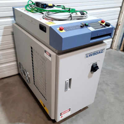 Used AMADA LW50AC Nd:YAG LASER Welder 50W 50J 200PPS 3ph 220VAC w/CCTV Focus Head