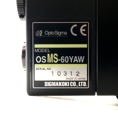 Used OptoSigma OSMS-60YAW Stepper Driven Rotary Stage ⌀60mm 3kg 30°/sec 0.1° Backlash