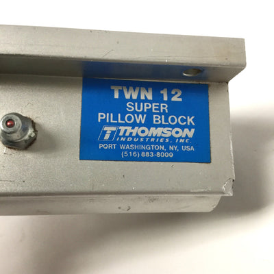 Used Thomson TWN 6 Super Pillow Block Ball Bushing Linear Guide, 3/8" Bore, Closed