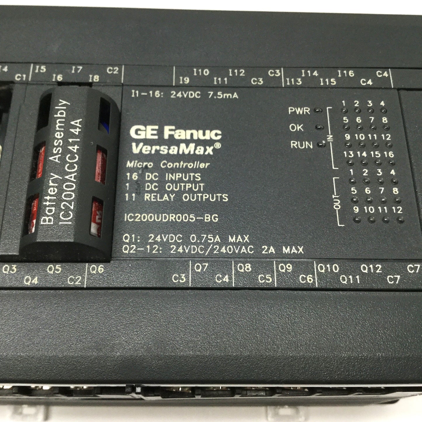 Used GE Fanuc IC200UDR005-BG VersaMax Micro PLC Controller 100-240VAC, 24VDC/Relay