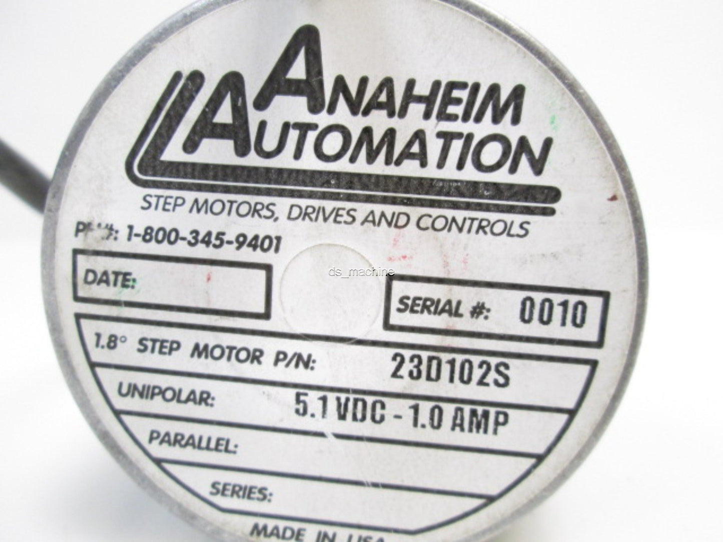 Used Anaheim Automation 23D102S Stepper Motor Size 23 5.1VDC 1.0A 1.8ø