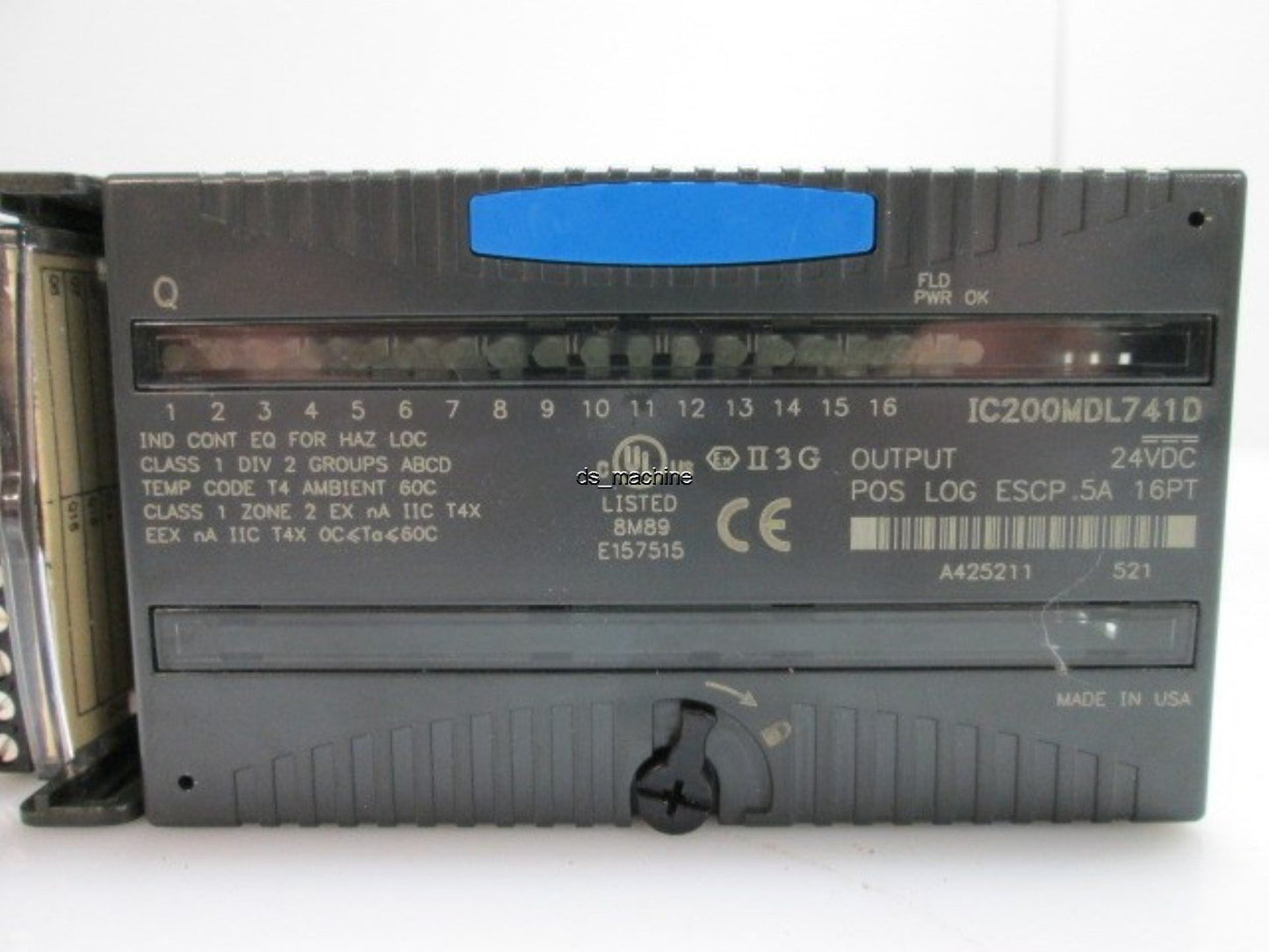 Used Ge Fanuc IC200MDL741 IC200MDL741D Output Module 24VDC 16Point