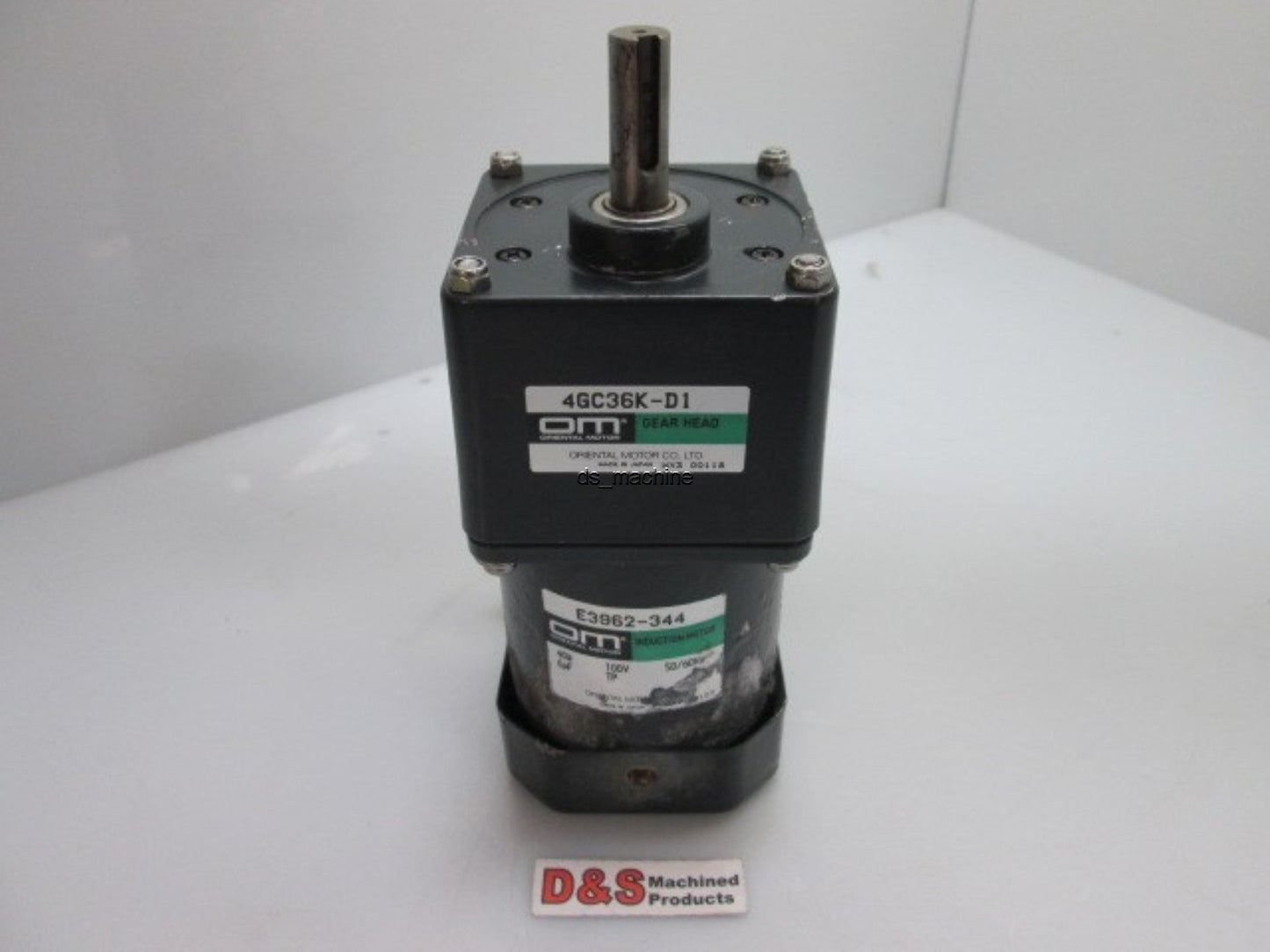 Used Oriental Motor E3962-344 Induction Motor *Damaged*, w/ 4GC36K-D1 Gear Head