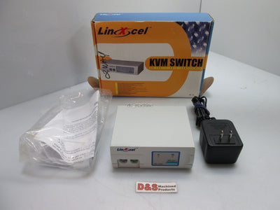 Used LinXCel PS-102 KVM Switch, 9VDC, 500mA