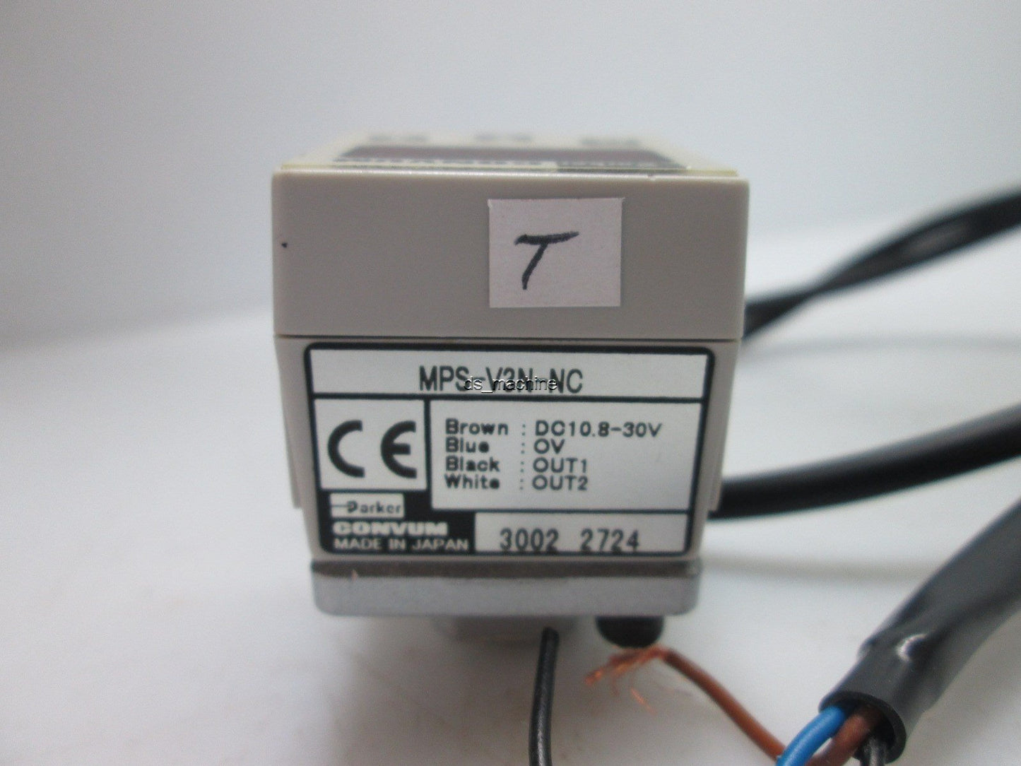 Used Parker MPS-V3N-NC Pressure Sensor 10.8-30VDC, 0 to -30inHg