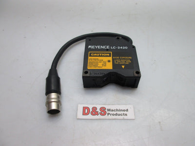 Used Keyence LC-2420 Reflective Laser Displacement Sensor, 670nm, 1.9mW