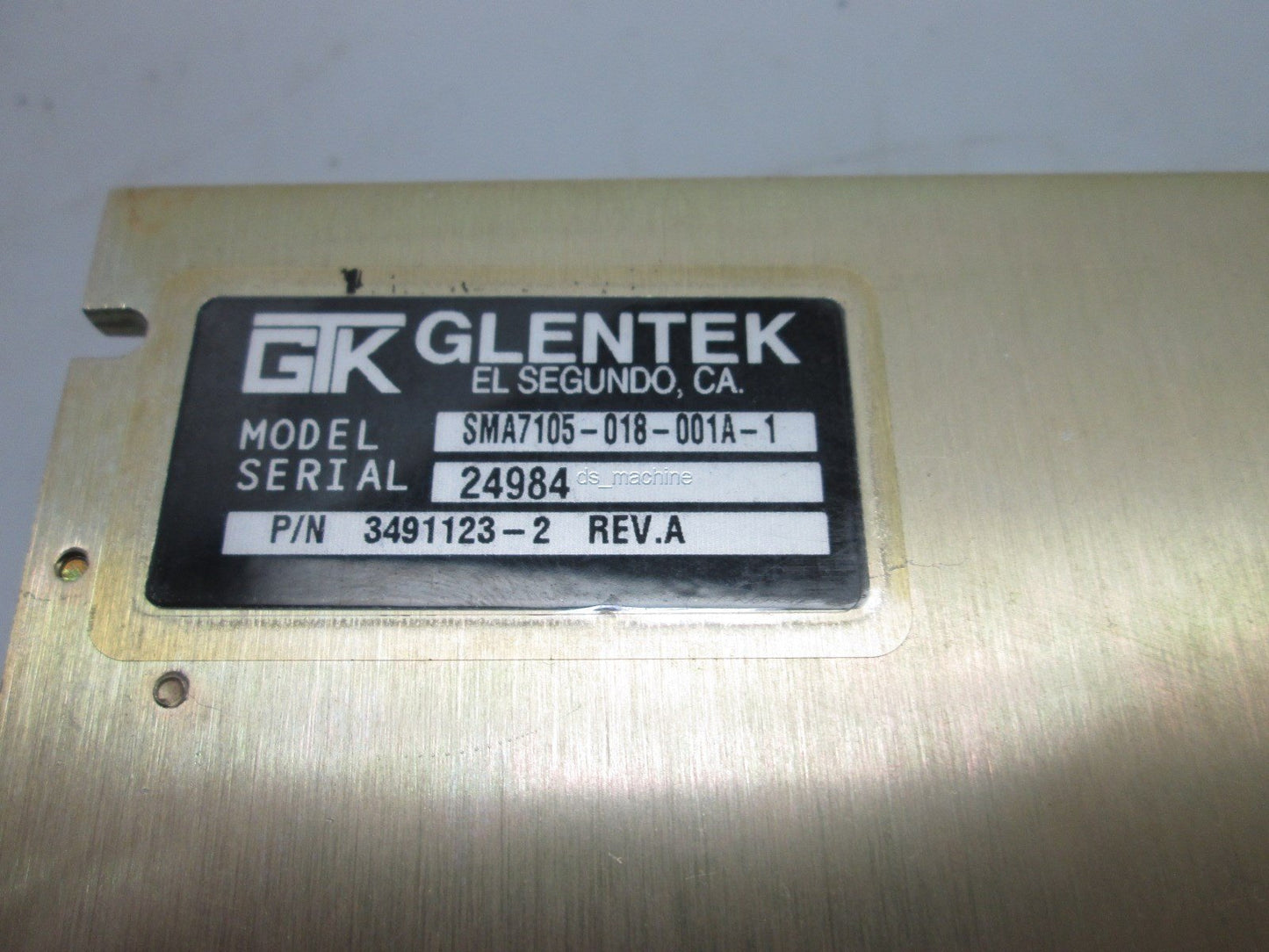 Used GTK Glentek SMA7105-018-001A-1 REV-A Brushtype Amplifier