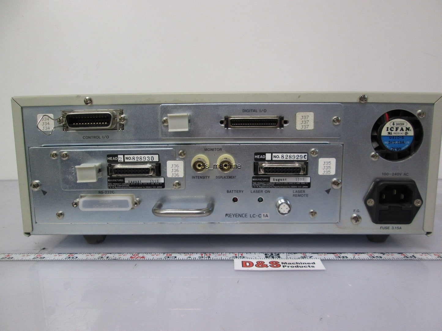 Used Keyence LC-2400A Laser Displacement System w/ Dual Laser Interfaces, Digital I/O