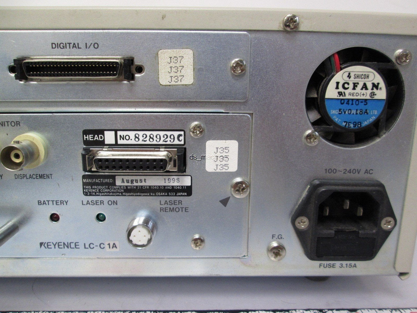 Used Keyence LC-2400A Laser Displacement System w/ Dual Laser Interfaces, Digital I/O