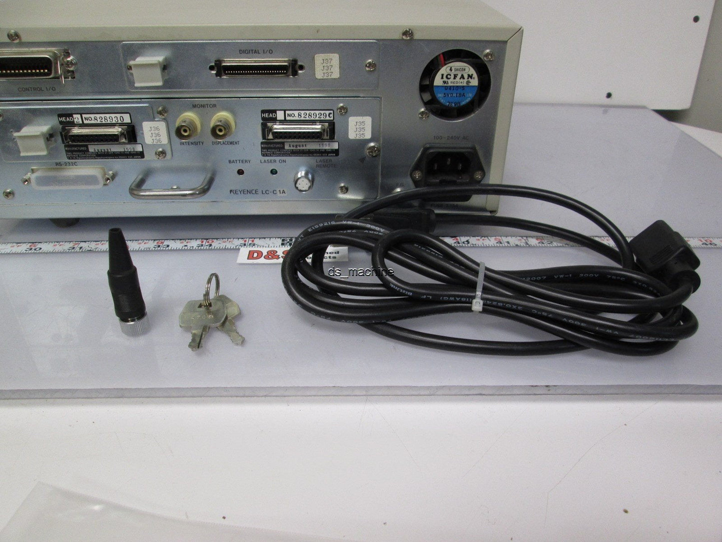 Used Keyence LC-2400A Laser Displacement System w/ Dual Laser Interfaces, Digital I/O