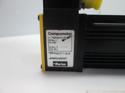 Used Parker Compumotor CM-MODIFY-219 Servo Motor, Nema 23, 3/8" Shaft Diameter