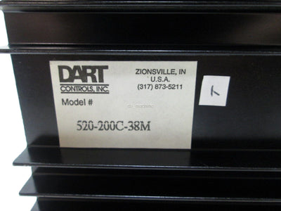 Used Dart Controls 520-200C-38M DC Drive 240VAC Input 0-180VDC Arm 200VDC Field 2HP