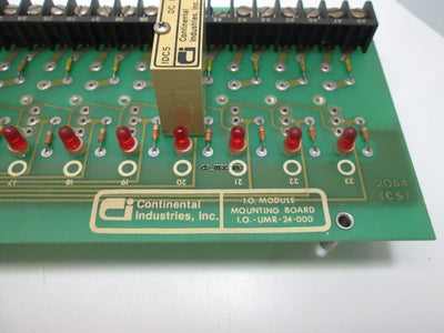 Used Continental Industries I.O-UMR-24-000 I.O Module Mounting Board w/x5 IDC5 Input