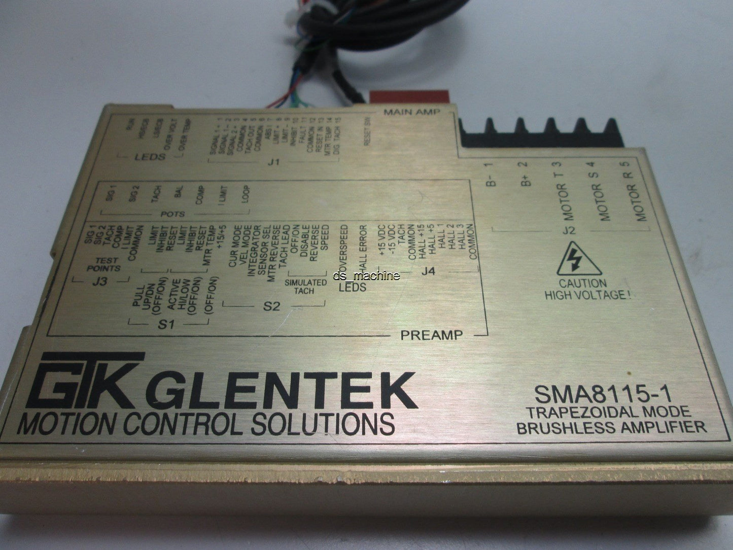 Used Glentek SMA8115-0004-1 Trapezoidal Mode Brushless Amplifier w/Cable