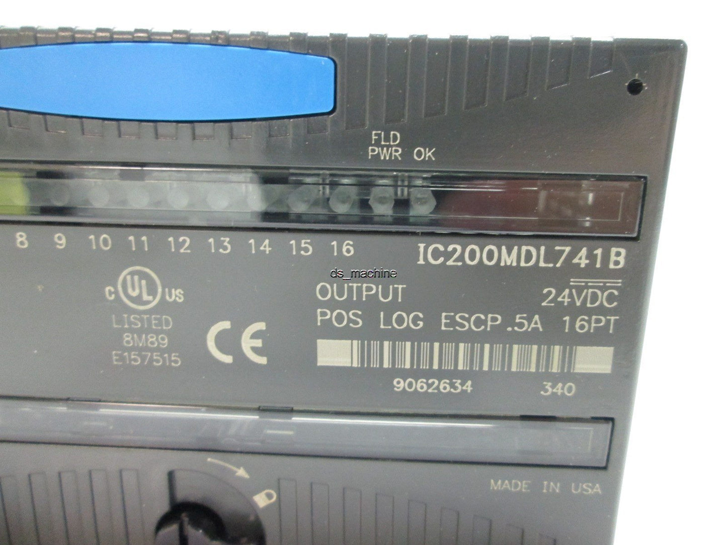 Used Ge Fanuc IC200MDL741B Positive Logic Output Module, 24VDC, 0.5A, 16PT