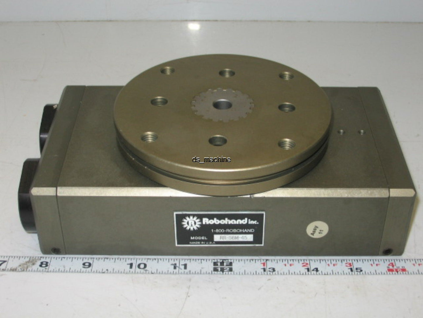 Used Robohand RR-56M-45 Heavy Duty Rotary Actuator, 45degree, 30lb Payload, 311-in-lb