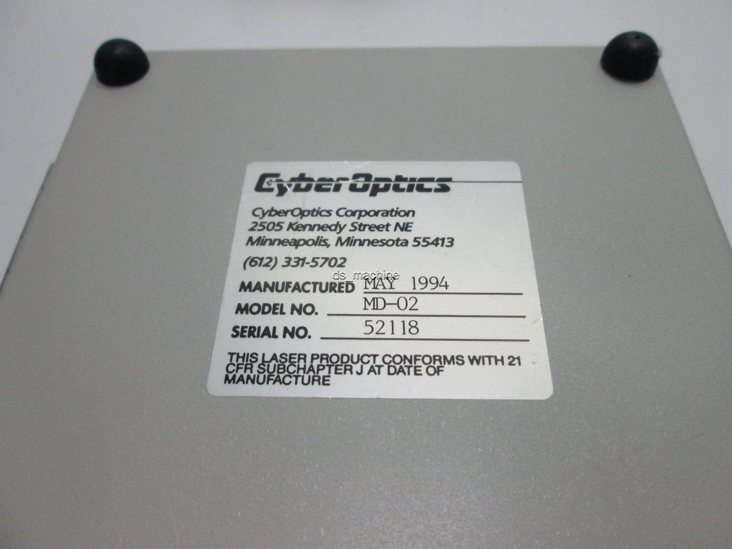 Used CyberOptics MD-02 Driver Assembly w/CyberOptics PRS-30 Laser, 2.4mW Max, 750nm