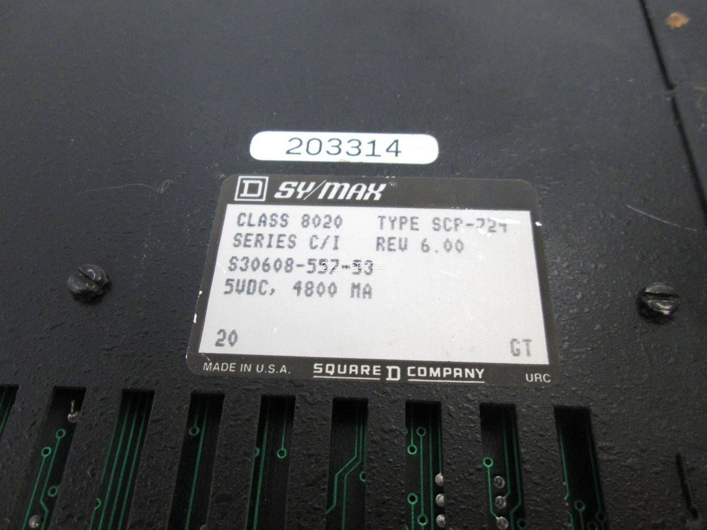 Used Square D SCP-724 SY/MAX Series-C/I Rev6.00 Processor Module with Key 5VDC 4800mA