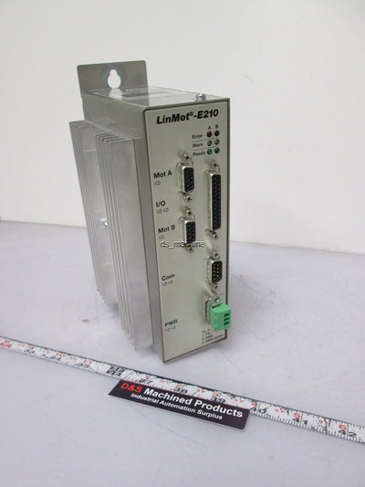 Used LinMot E210-VF Force Velocity Servo Amplifier 24-48VDC D-Sub 9-Pin COM Port