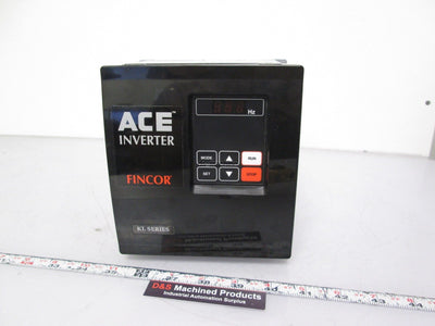 Used Boston Fincor ACE-KL-230V-3P-05HP Inverter 230VAC 3PH 0.5HP NEMA 1 45-400Hz