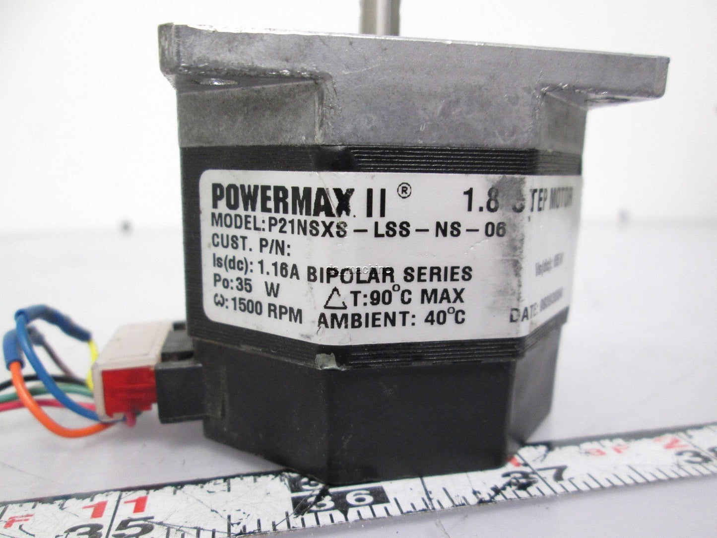 Used Pacific Scientific P21NSXS-LSS-NS-06 Stepper motor 1.8ø per Step 65VDC 1.16A