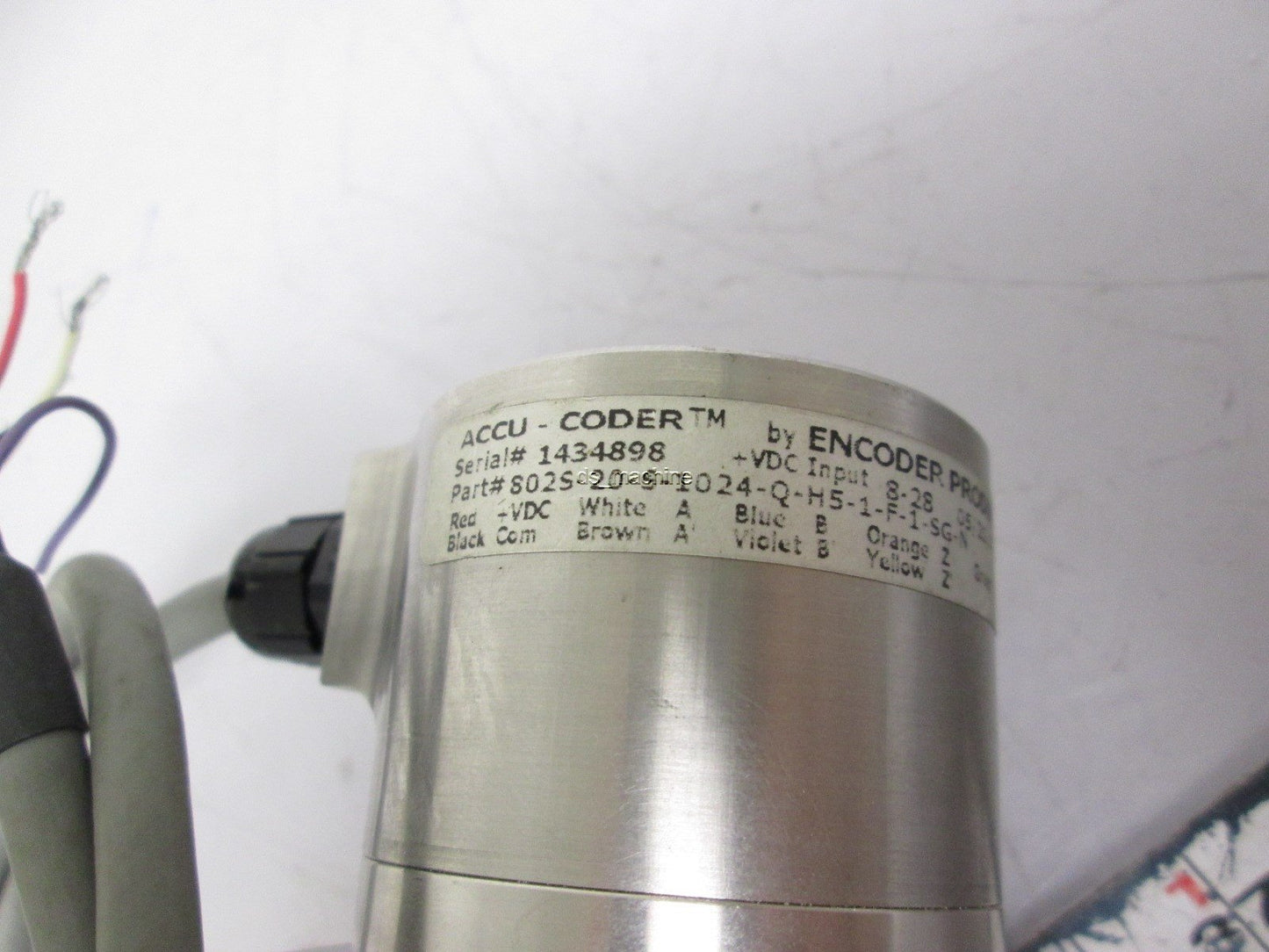 Used Accu Coder 802S-20-S-1024 Stainless Steel Encoder 8-28VDC 1024 Cycles / Rev