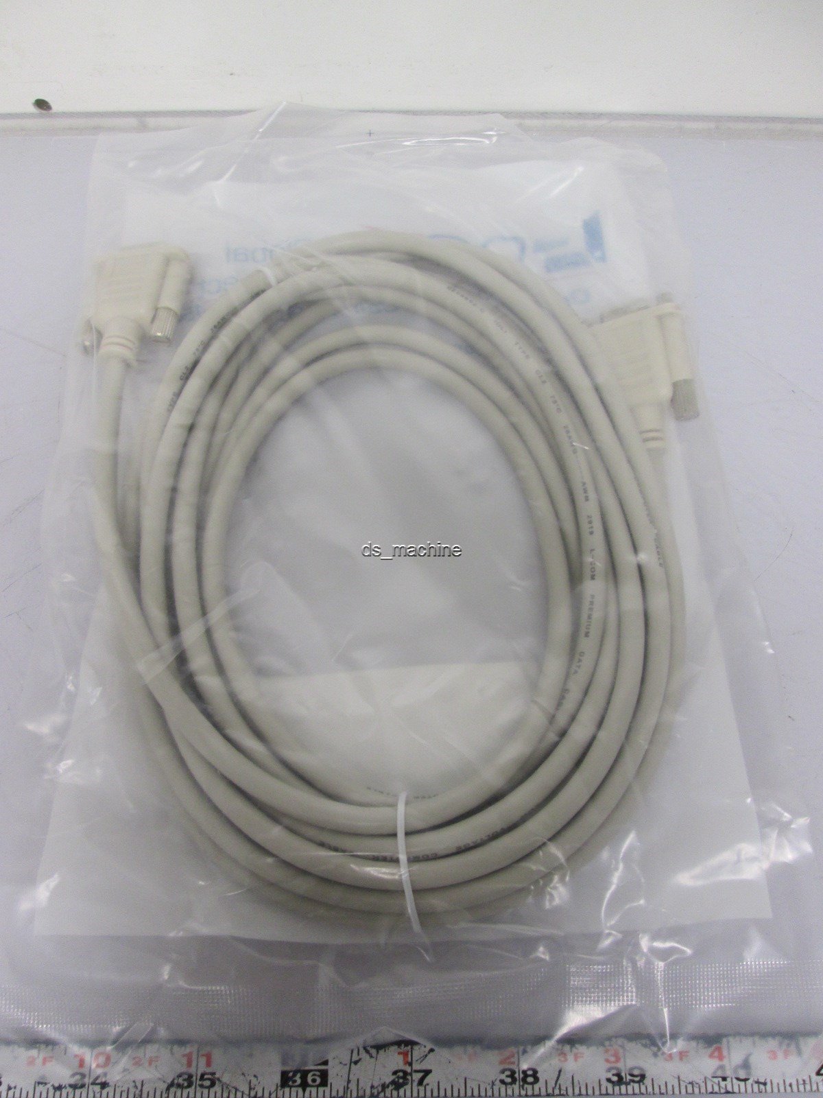 New L-Com CS2N9MF-15 Serial Cables DB 9-Pin Male to DB 9-Pin Female 15' Gray