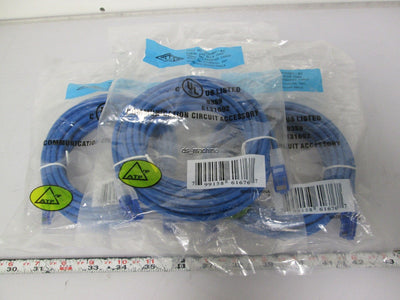 New ATP AT1518EV-BU Ethernet Cable 18' Blue w/ Anti-Tangle Ends RJ-45