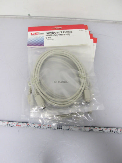 New Lot of 5 New GC Electronics 45-431 Keyboard Extension Cable 6' MD-6 PS/2