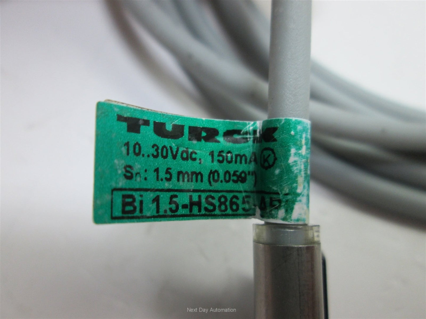 Used Turck Bi1.5-HS865-AP6X Inductive Sensor, 3-Wire DC PNP Output, 10-30VDC 150mA