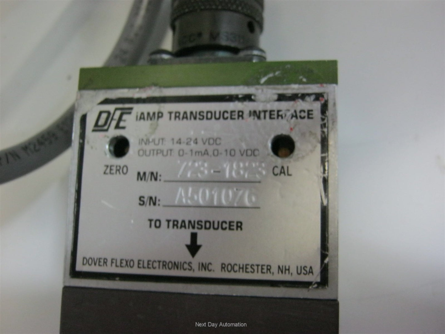 Used Dover Flexo NWIS-14-25-6-Z-1358 Tension Transducer 14" Wide 6" Diameter 25# Load