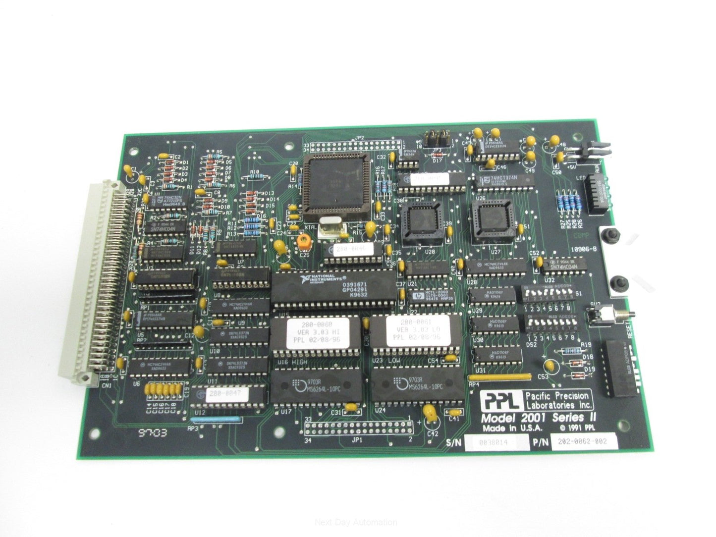 Used Pacific Precision Laboratories 202-0062-002 Model 2001 Control Board