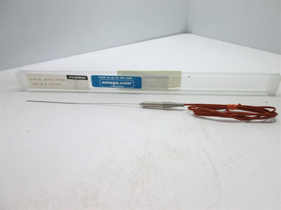 New Omega JMTSS-032G-6 Thermocouple, Type J, 0.80mm Sheath Dia, 150mm Long (6")