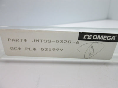 New Omega JMTSS-032G-6 Thermocouple, Type J, 0.80mm Sheath Dia, 150mm Long (6")