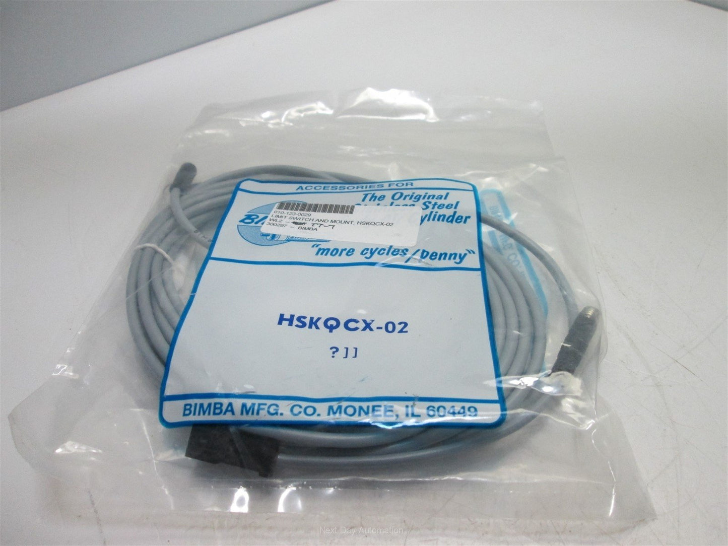 New Bimba HSKQCX-02 Pneumatic Cylinder Switch Kit, With Mating Cable & Band Kit