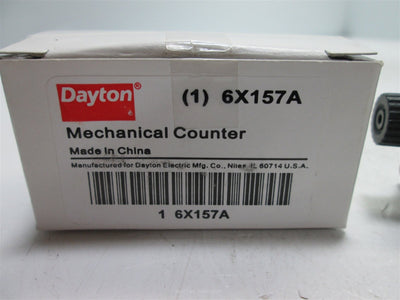 New Dayton 6X157A Mechanical Counter, 5-Digit, Manual Reset