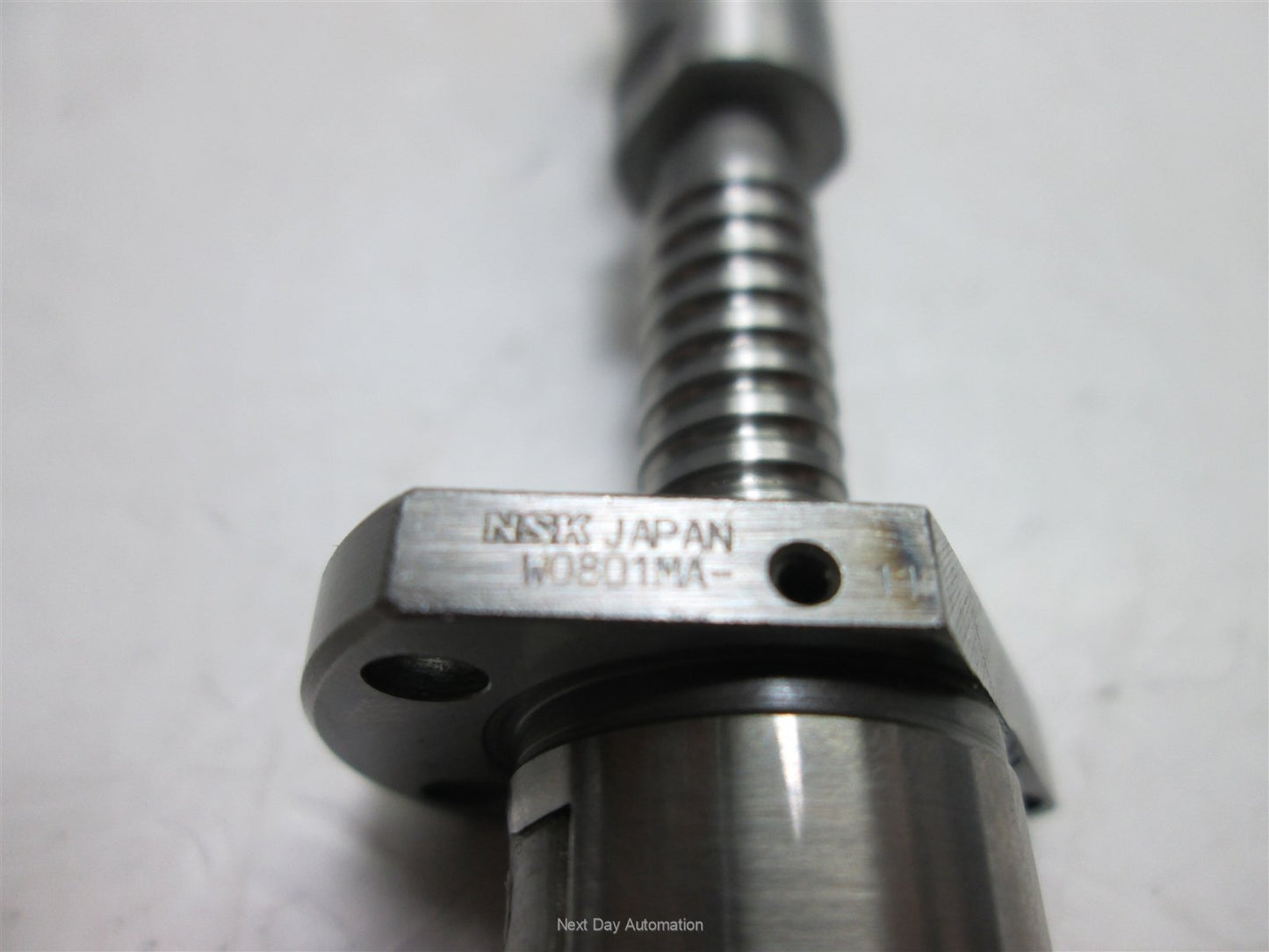 Used NSK W0801MA Ball Screw, 8mm Diameter, 2mm Lead, *Flange Has Been Cut*